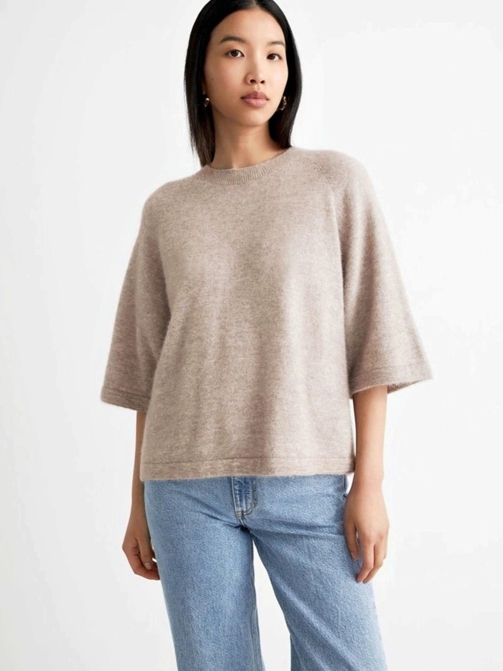 & Other Stories Alpaca Boxy Crewneck Sweater